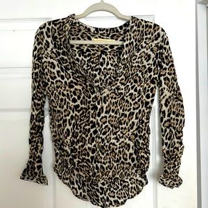Leopard long sleeve blouse